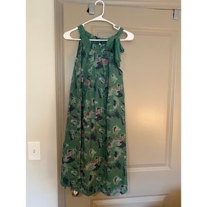 Knee length green floral dress NEW with tags